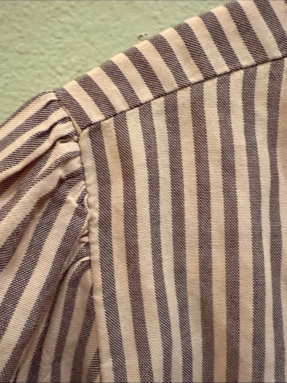 Madewell Striped Pink Wrap Peplum Top - Women